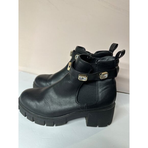 Women’s Size 10 Y2K Chunky Heel Boots Platform Grunge Retro Fall Streetwear - Picture 4 of 8